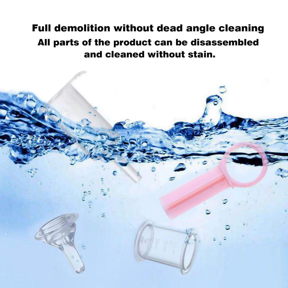 Baby Medicine Feeder Dispenser Syringe Dropper Feeder Infant Feeding Utensils with Nipple Pacifier for Feeding Medicine Water Juice or Other (Pink)