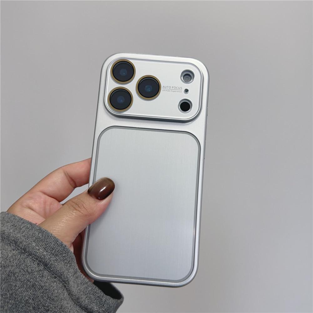 

Brushed Silver Drop-Proof Case for iPhone 13/14Pro/15/16 Pro Max/17Pro iPhone 14 Pro Max