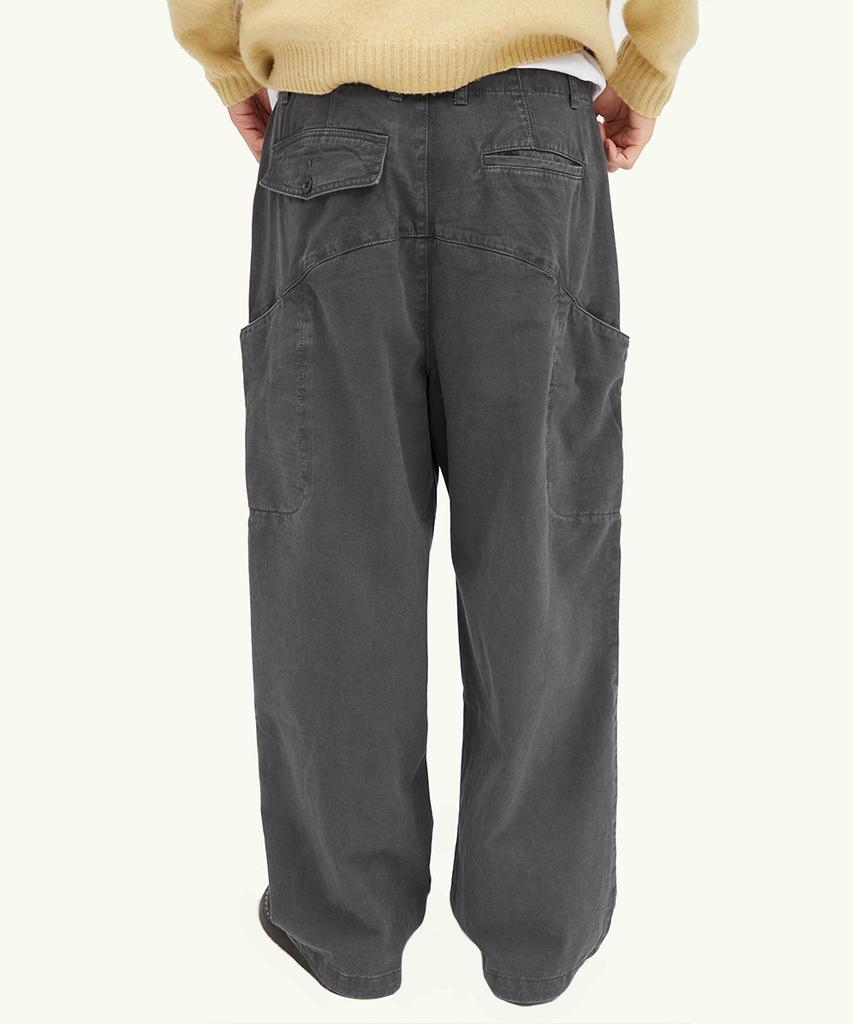 INTEMPOMOOD Bump Washed Cargo Pants_Charcoal