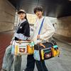 Trendy Brand Contrasting Color Short-distance Travel Bag New Lightweight Messenger Bag Independent Shoe Compartment Swimming Training Fitness Bag Men