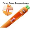 4 Pack Funny Screaming Carrot Tongue Gel Pens 0.5mm Carrot Writing Pen Black Ink for School Stationery Office Party