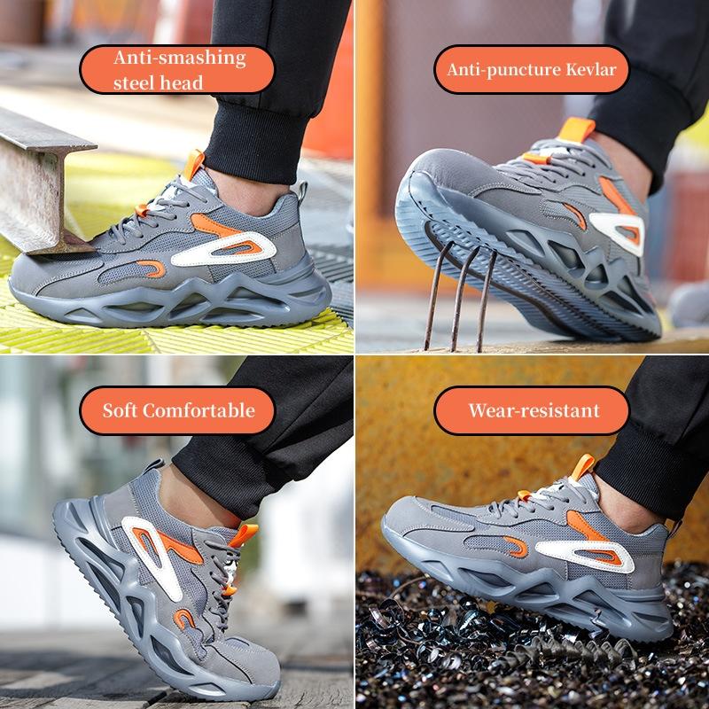 Frühling Sommer Arbeit Sicherheitsschuhe Männer Stahl Kappe Schuhe Bau Sicherheit Stiefel Männer Schützende Atmungsaktive Arbeit Turnschuhe