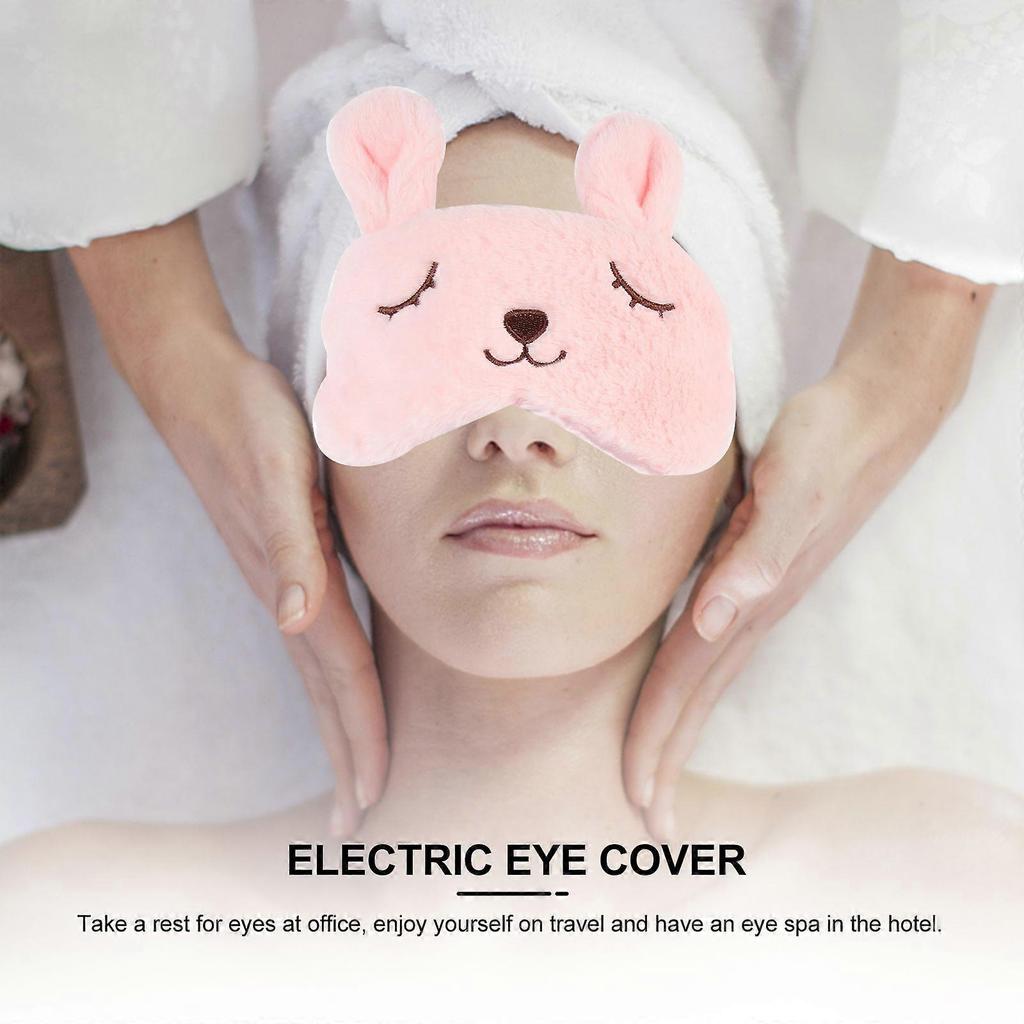 USB Electric Eye Mask for Sleeping 2Pcs Pink Steam Eye Pad Eyeshade