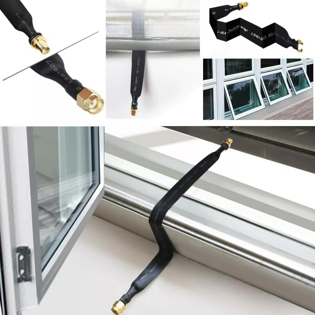 Window/Door Pass Through Flat Feed Through UHF TO UHF PL259 SO239 MALE Female Cable for Helium Miner Antenna Coaxial