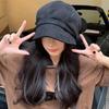 Adjustable Women Fisherman Hat Solid Color Newsboy Hat Fashion Suede Octagonal Cap  Autumn Winter