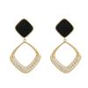 GemChic Women's Earrings Fashionable Ear Stud Needle Embed Zircon Square Exquisite Earrings Birthday Christmas Jewelry Gift