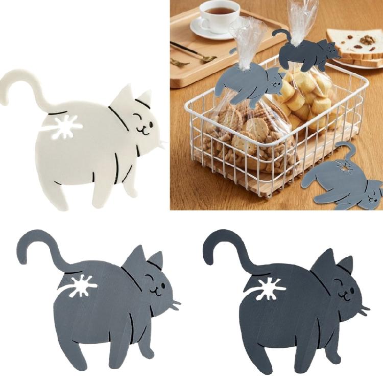 Sturdy Polylactic Acid Cats Butt Bread Bag Clip for Long Time Use Food Protective and Decoration