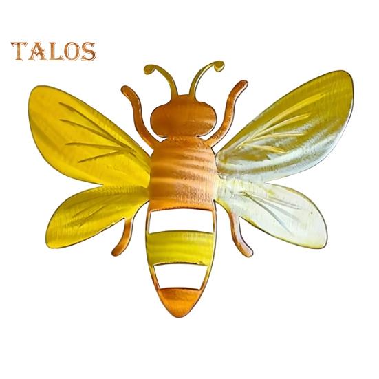 

Металлическая настенная скульптура в виде пчелы, настенный художественный знак в виде пчелы для внутреннего и наружного использования, украшение для фермерского дома, сада, двора 30*30cm золотистый