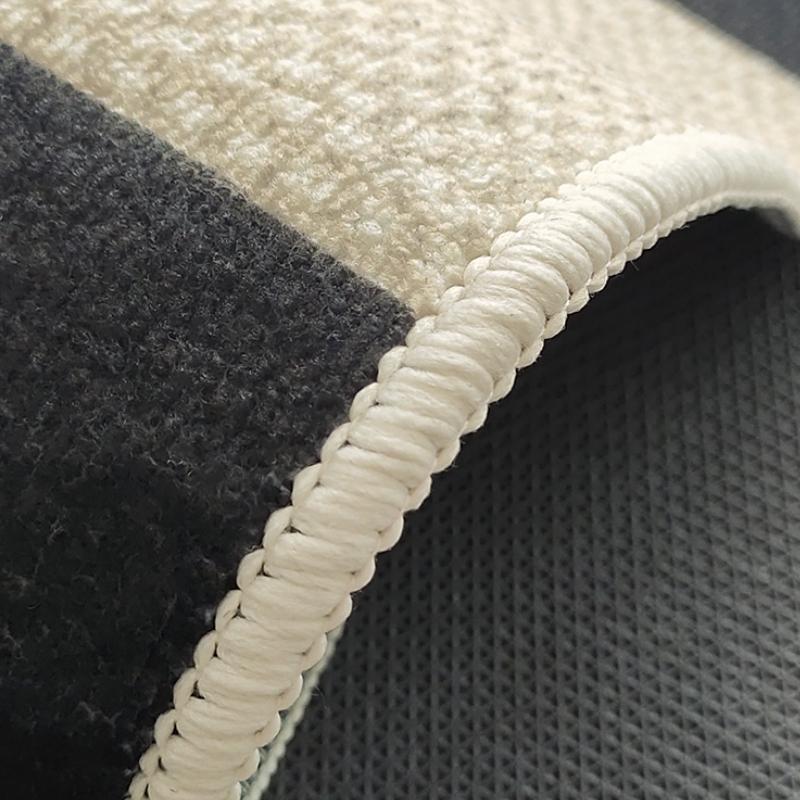 Modern Minimalist Living Room Decoration Stripe Carpet Round Thicken Rug French Style Rugs for Bedroom Home Washable Floor Mat