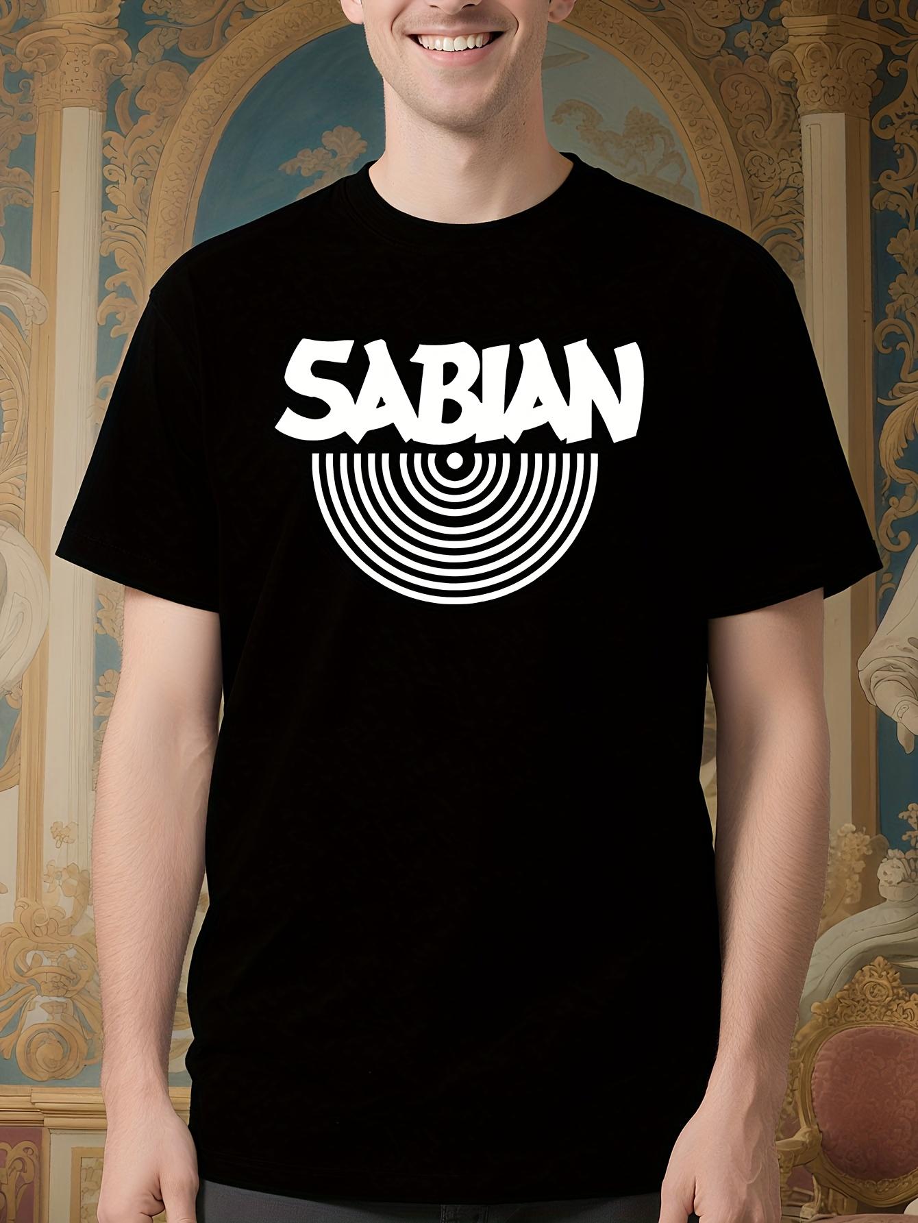Harajuku Graphic Tshirt - Black with White Sabian Text S