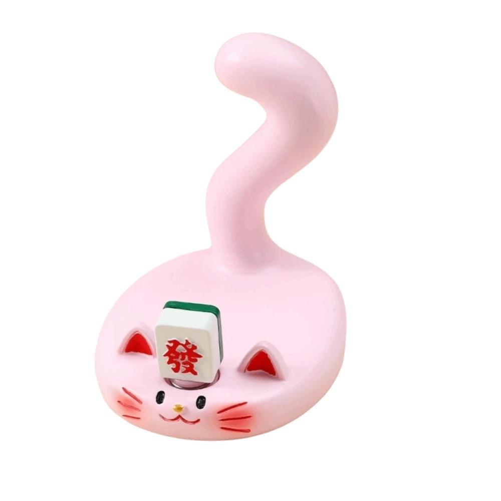 Cartoon Rotatable Car Ornament Ceramic Car Dashboard Ornament Novelty Cute Cat Statue Home Decor