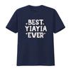 Best YiaYia Ever Floral Family Love Hearts Yia T Shirt Vintage Washed Breathable Stylish Streetwear Stretched Homme Graphic