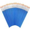 50Pcs Painting Brushes Set Art Round Flat Hair Nylon Hair Paint Brush for Oil Acrylic Watercolor Kids/Artists/Beginners/Students