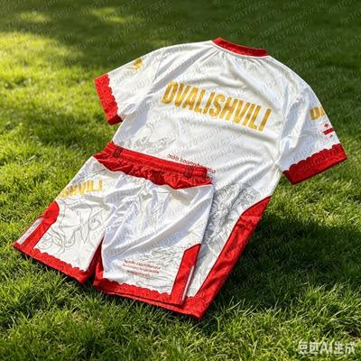 Top Boxer MMA Octagonal Cage Merab Dvalishvili Tshirt Shorts Set Men Kid Sports Training Running Set Speed Drying Fighting Set