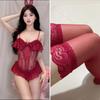 Large size sex seduction cos tights sexy bunny uniform open crotch perspective free