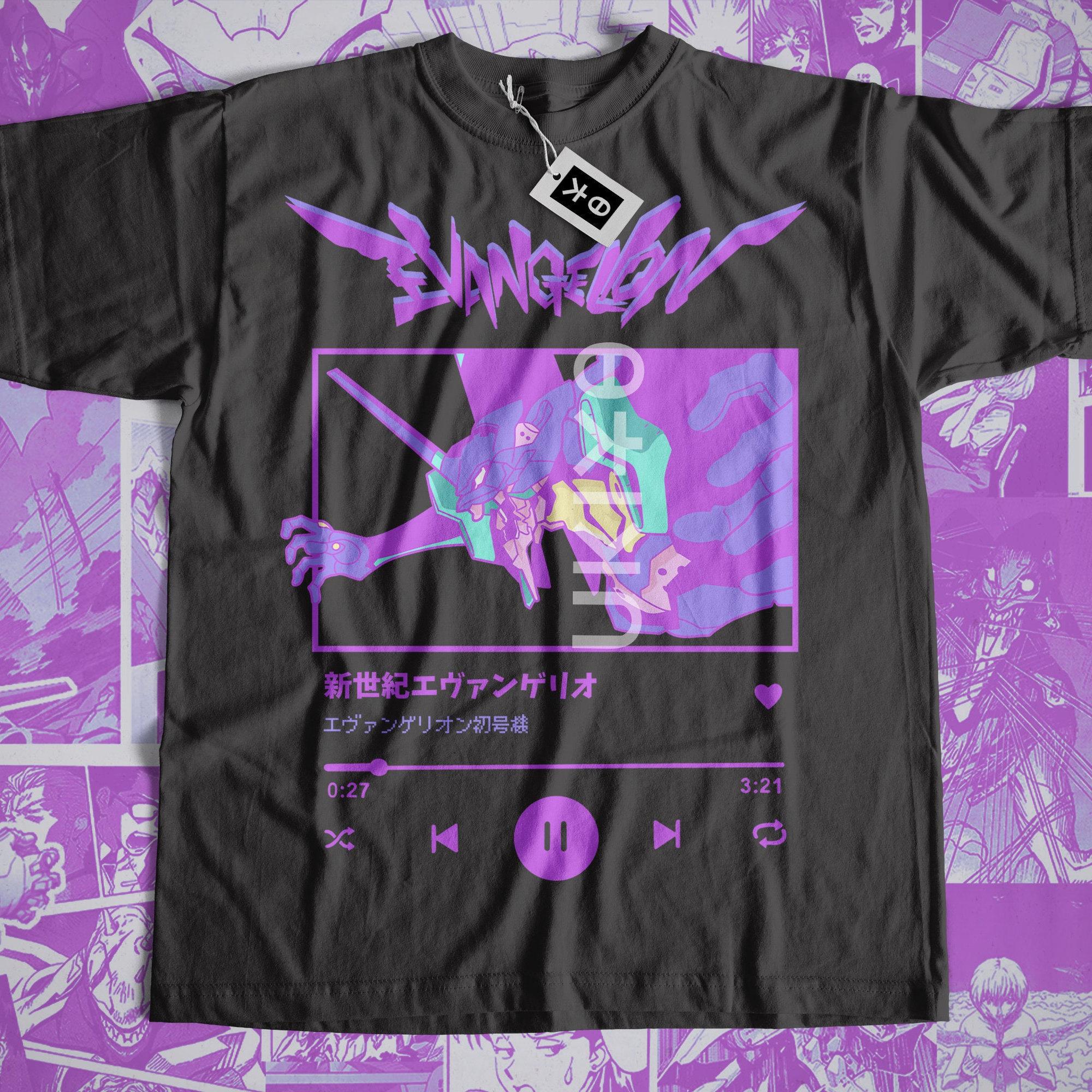 

Neon Genesis Evangelion Anime Vaporwave Printed Tshirt Unisexs and Womens Tshirt Unisexs Top Sports Tshirt 2026 Summer New Tee S