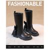 New Autumn and Winter Girls' Boots, Children's Long Boots, Winter Plush Princess Boots for Little Girls, Double-layer Cotton Shoes