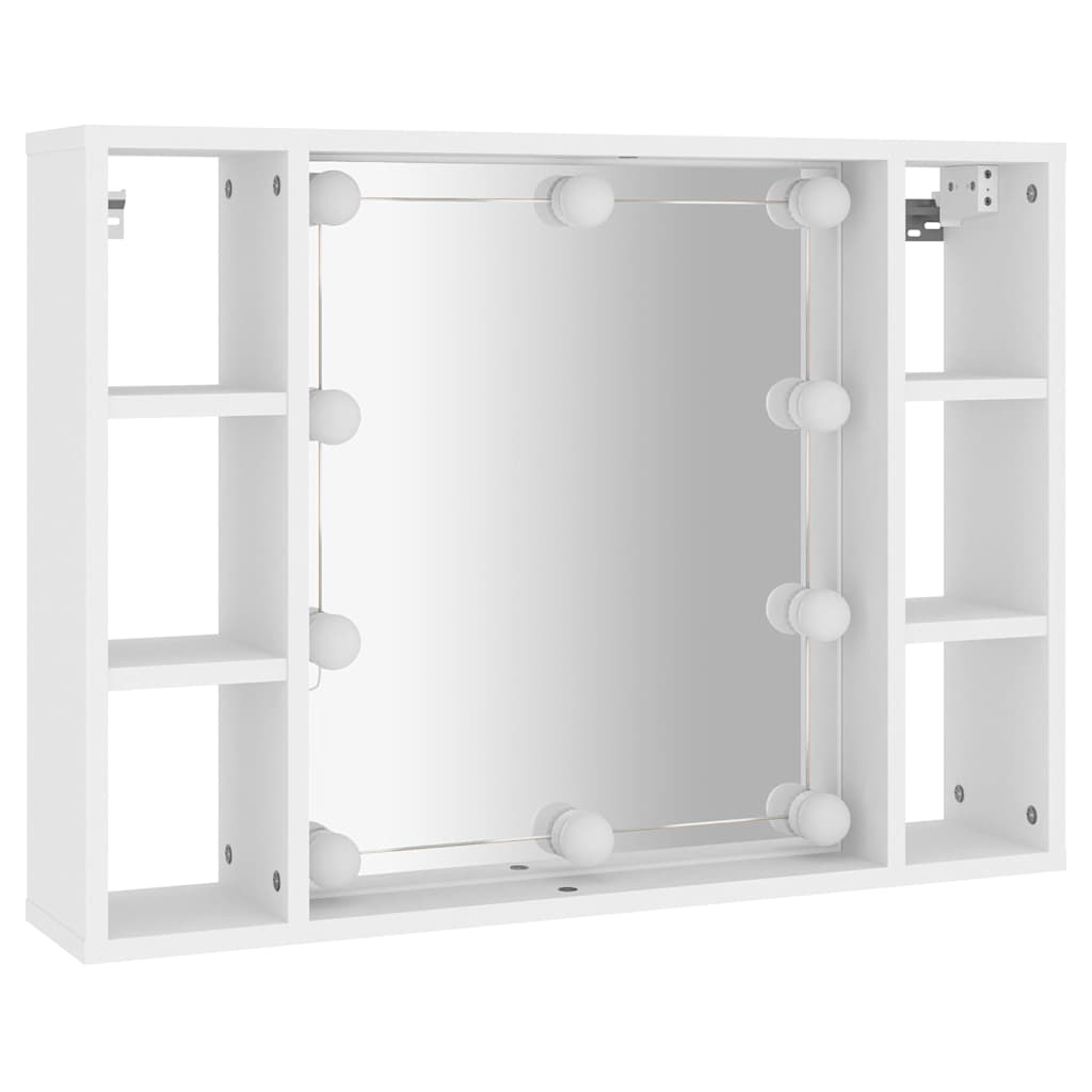 LED Mirror Cabinet in White 76 x 15 x 55 cm