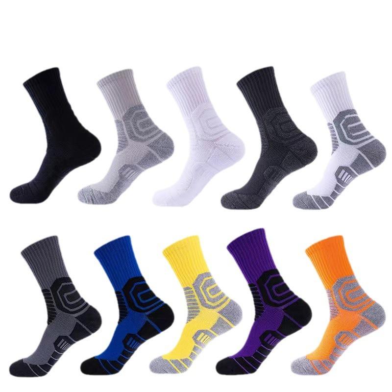 Herren Frühling und Herbst Professionelle Basketball Sport Tide Schweißabsorbierend Atmungsaktiv Rutschfest Schlauchsocken