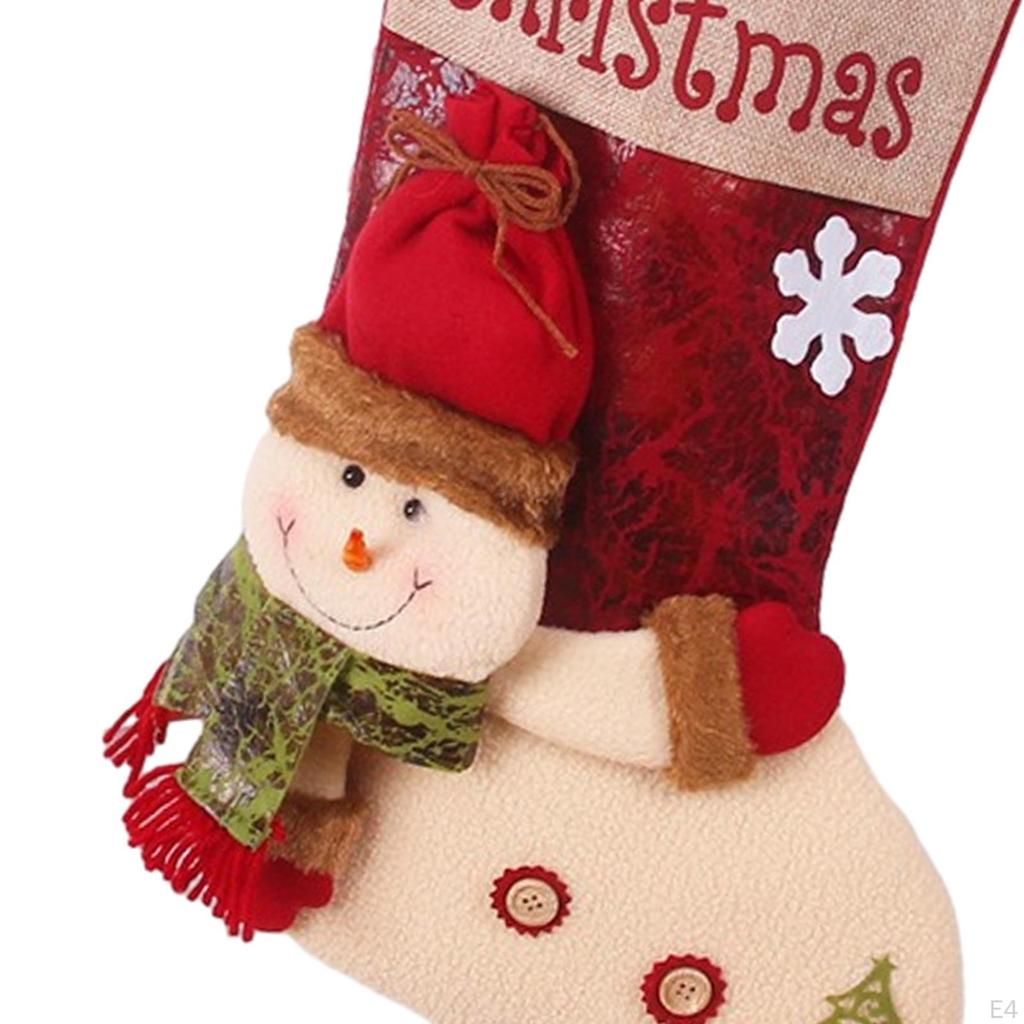 3D Socks Gift Bags Christmas Stockings Tree Hanging Decoration for Restaurant