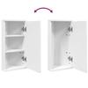 Corner Mirror Cabinet White 30x24x60 Cm