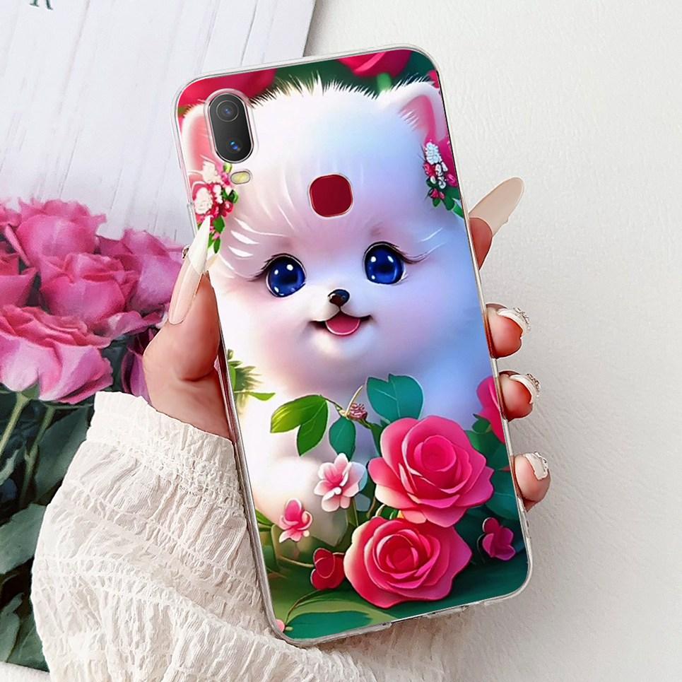 Cool Style Tiger Dragon Pattern Phone Case For Vivo Y11 2019 / Vivo Y12i 1906 Clear Soft Silicone TPU Back Cover Cartoon Coques