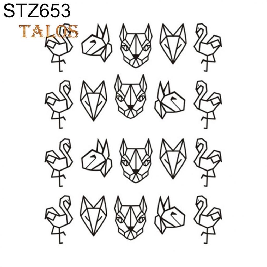 Blumenfeder einfache Zeichnung Frauen Nagel Aufkleber Aufkleber Schönheit DIY Maniküre Werkzeuge Nägel Pflege