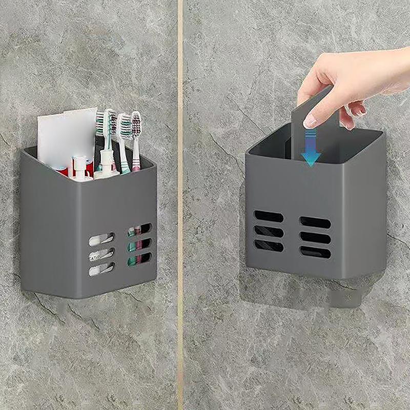 Étagère de salle de bain, organisateur de rangement de maquillage, étagères de toilette sans perçage, support mural pour peignes, produits de soins de la peau, accessoires de salle de bain