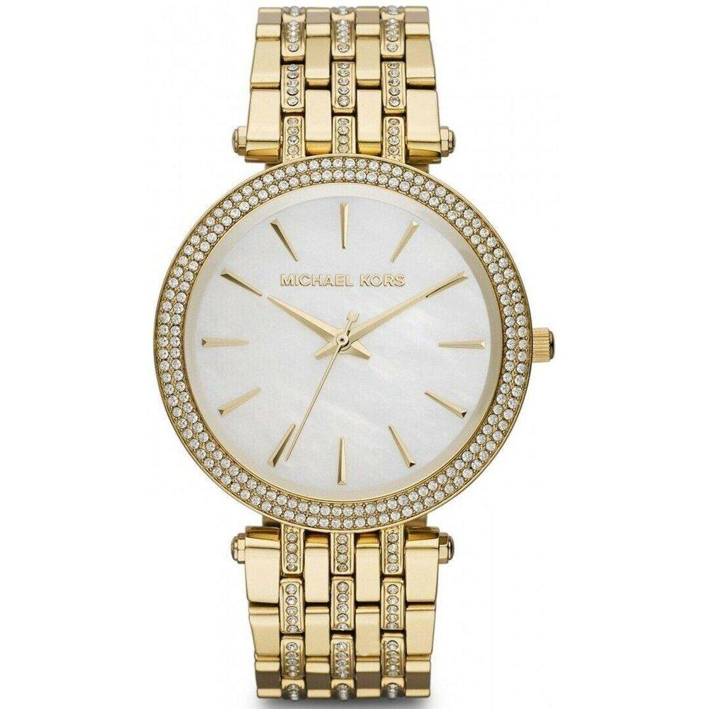 Michael Kors MK3219 Darci Damenuhr mit Perlmutt-Zifferblatt und goldenem Stahl