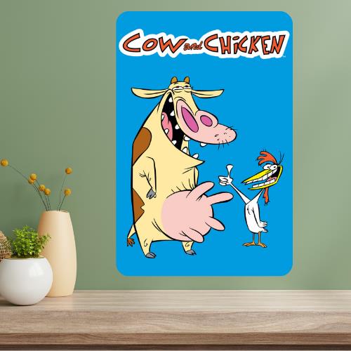 Cow and Chicken Classic TV Show Metal Poster Sign 20x30cm（7.8x11.8inch）
