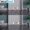 WINDBLOCK Draught Excluder Door Bottom Seal Wind Stopper Seal Insulation Set of 2