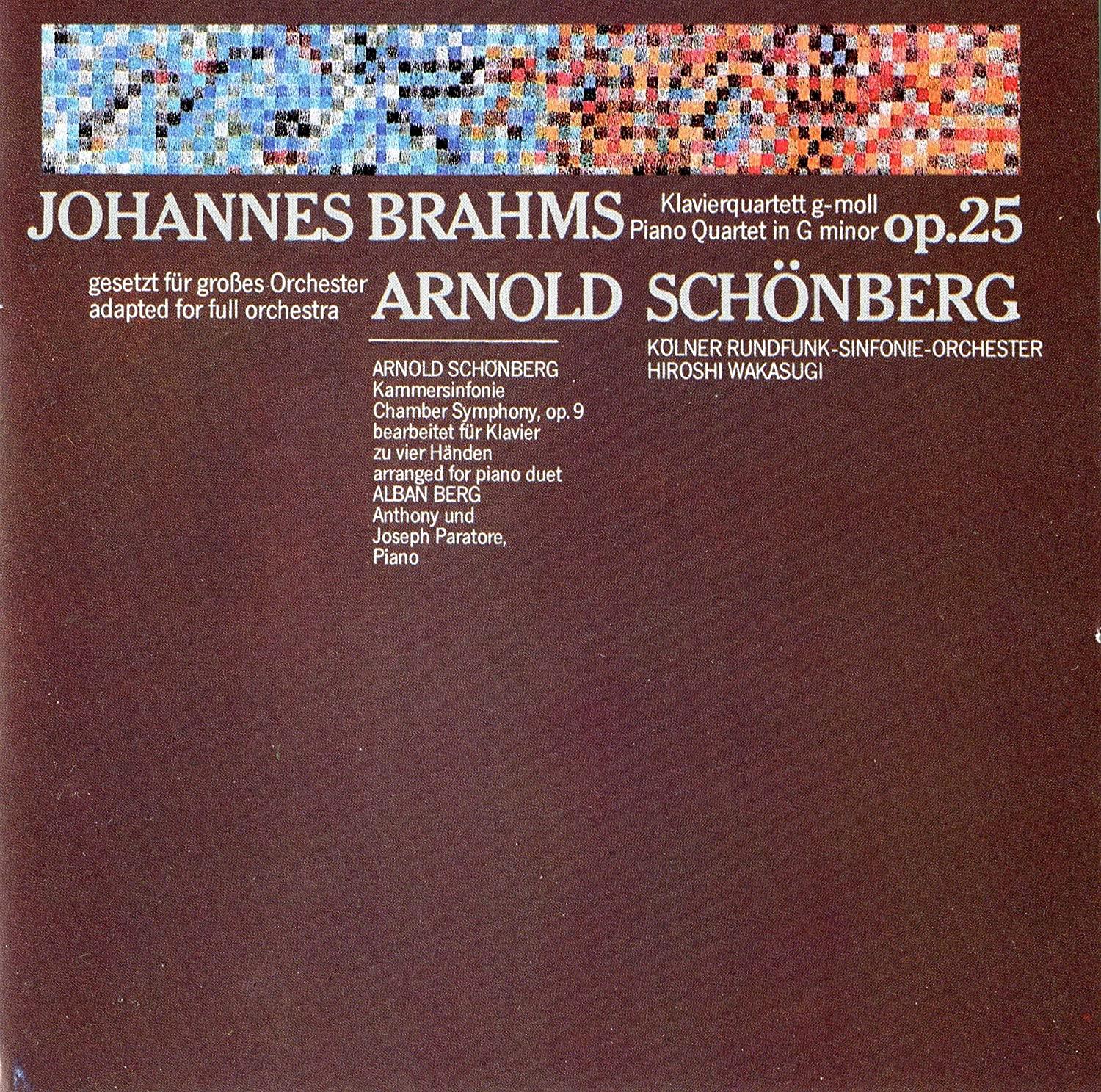 

CD PARATORE - Schoenberg;Piano Quartet 311034 Schwann Musica 1986 Austria Classical Used