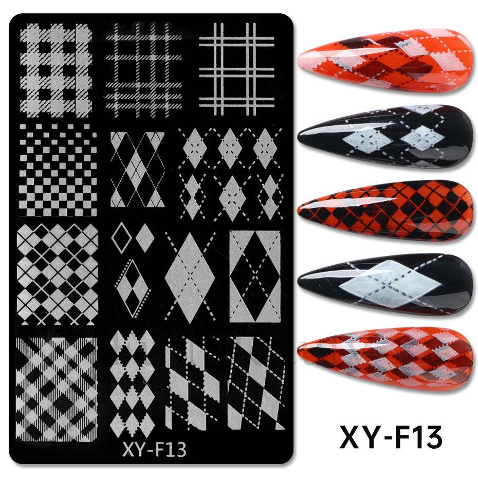 Valentine'S Day Nail Art Steel Plate Grid Series Love English Butterfly Dandelion Nail Art Printing Board