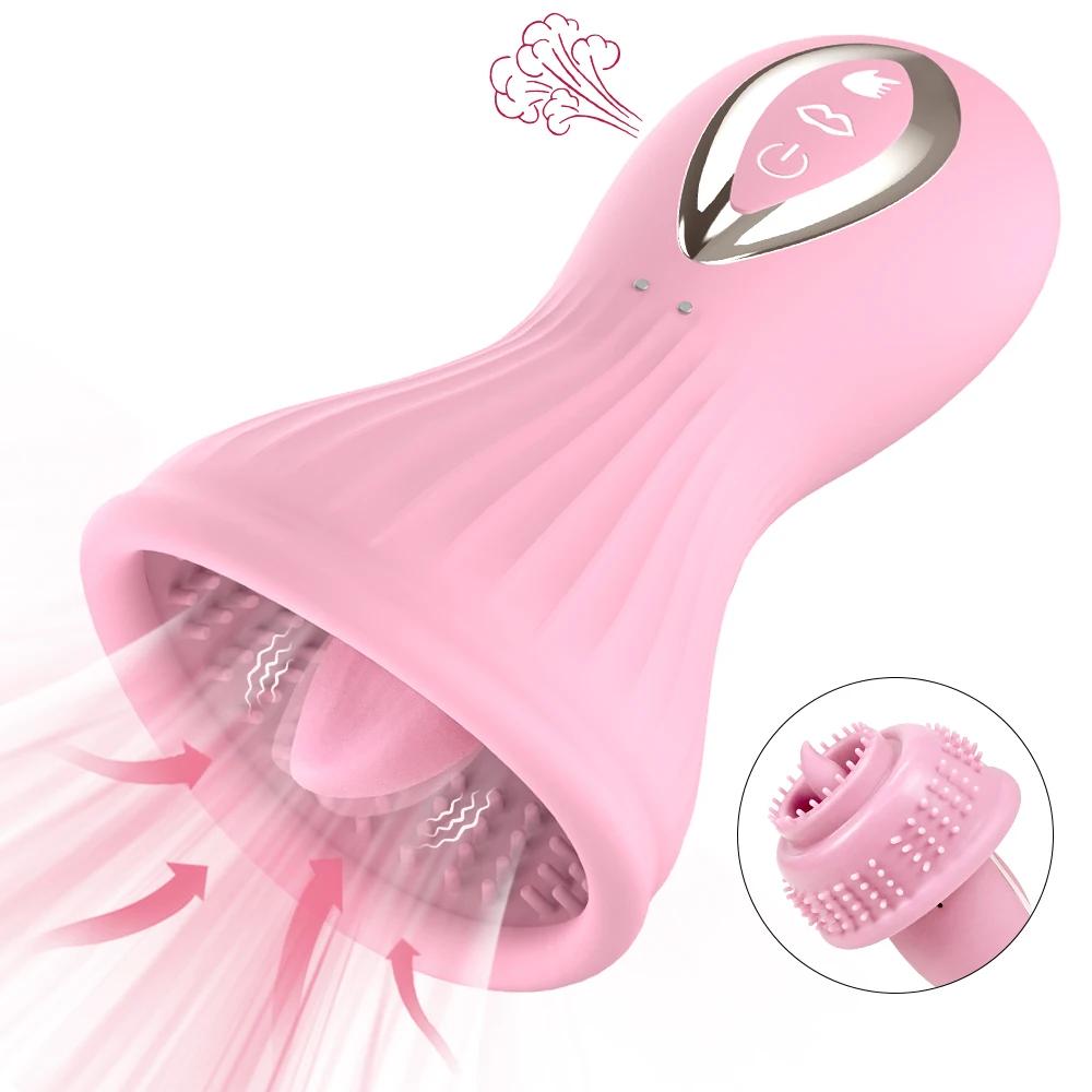 Nipple Sucking Vibrator Sex Toy Breast Clitoral Stimulator Tongue Vibration Clit Auto Sucker Orgasm Massager for Female Pleasure