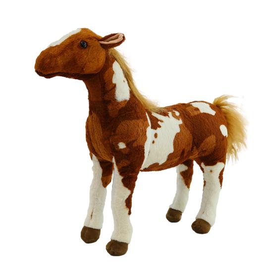 Simulation Plush Horse Toy Stuffed Pony Plushie Year of Horse Mascot Doll Educational Toy Home Bedroom Decoration Holiday Gift