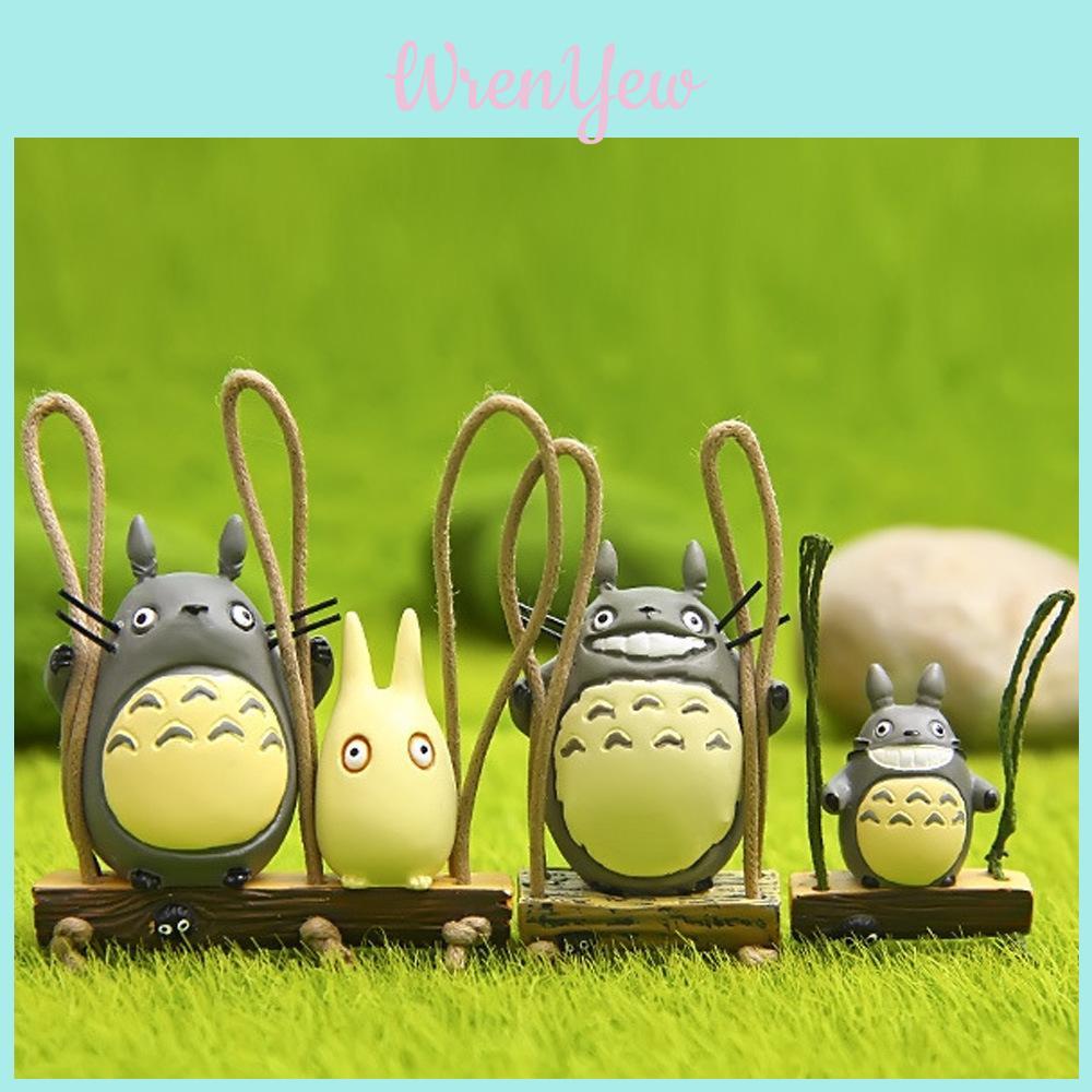 Totoro Swing Cat Mini Resin Model For Home Decor And Gift Giving