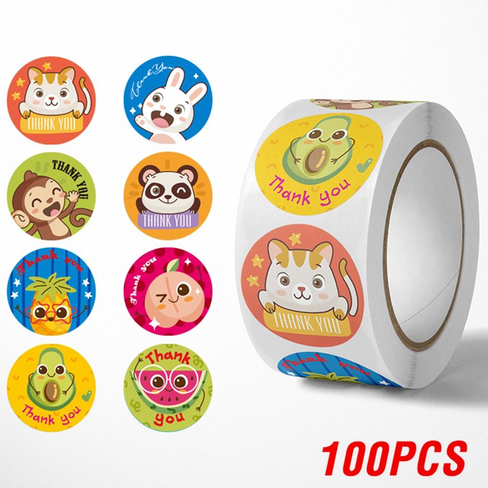 

100-500pcs Cute Cartoon Animals Reward Stickers School Teacher Supplies Classic Toy Gift Sealing Decor Stationery Sticker