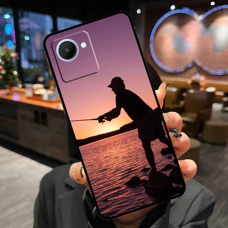 Hunter Man Fishing Dog Case For Realme 11 Pro Plus 15 14 13 12 GT7 Pro GT6 C55 C51 C53 C35 C33 C61 C65 C67 C71 C75