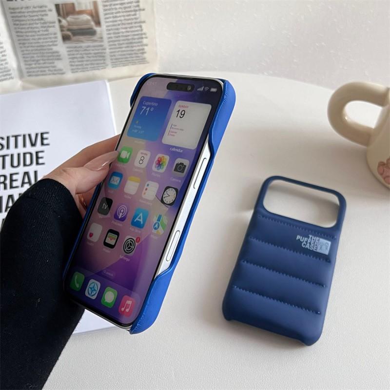 Custodia imbottita stile piumino per telefono IPhone 17 Air Pro Max Cover posteriore in PU antiurto in più colori