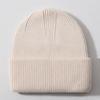 Custom Wool Beanie Hats for Women Luxury Warm Lambs Wool Knitted Winter Bennie for Business Travel Hand Drawn Logo