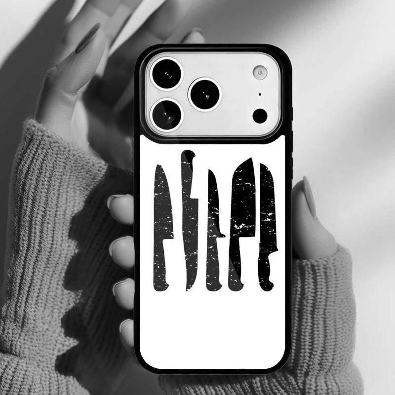 Love Baking Chef Knife Phone Case for iPhone 17 16 15 14 13 Pro Max Back Cover for 12 11 Pro Coque