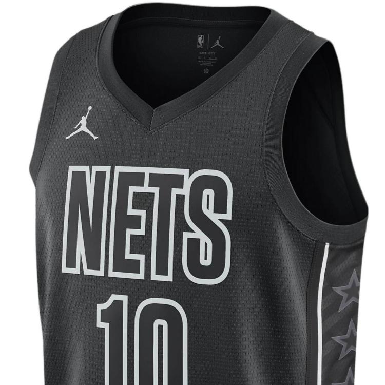 Jordan Brooklyn Nets Statement Edition Letter Number Print V-Neck Soccer Jersey Men jersey Black DO9518-013