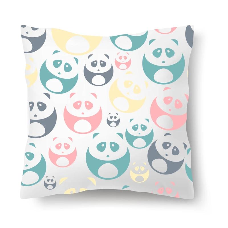 Nordic Floral Print Pillowcase 45x45CM Sofa Office Seat Car Cushion Cover Creative Ornament Bedroom Room Home Decoration