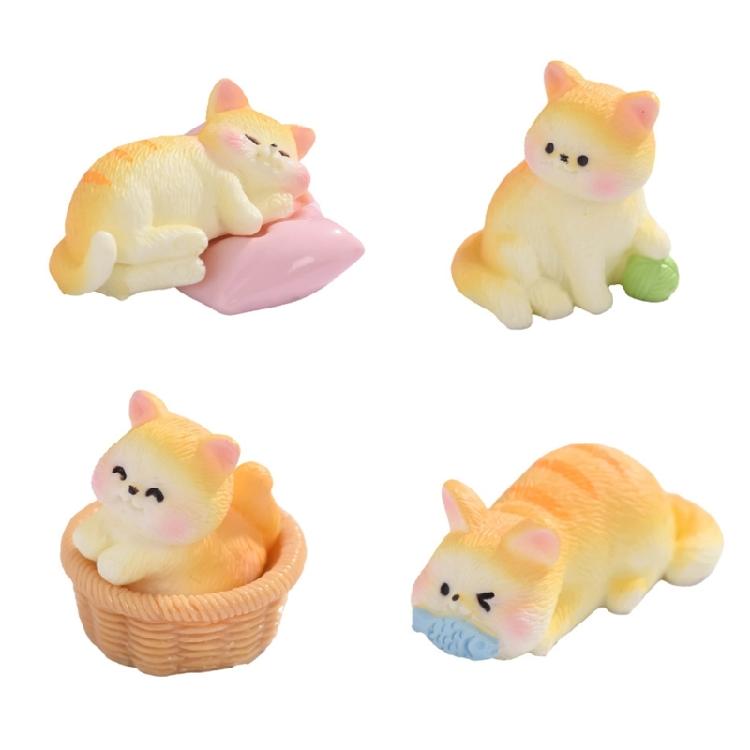 

4Pcs Tiny Cats Mini Resin Cats Figurines for Fairys Garden Decorations,Miniatures Dollhouses Accessories,Crafts Ornament 1