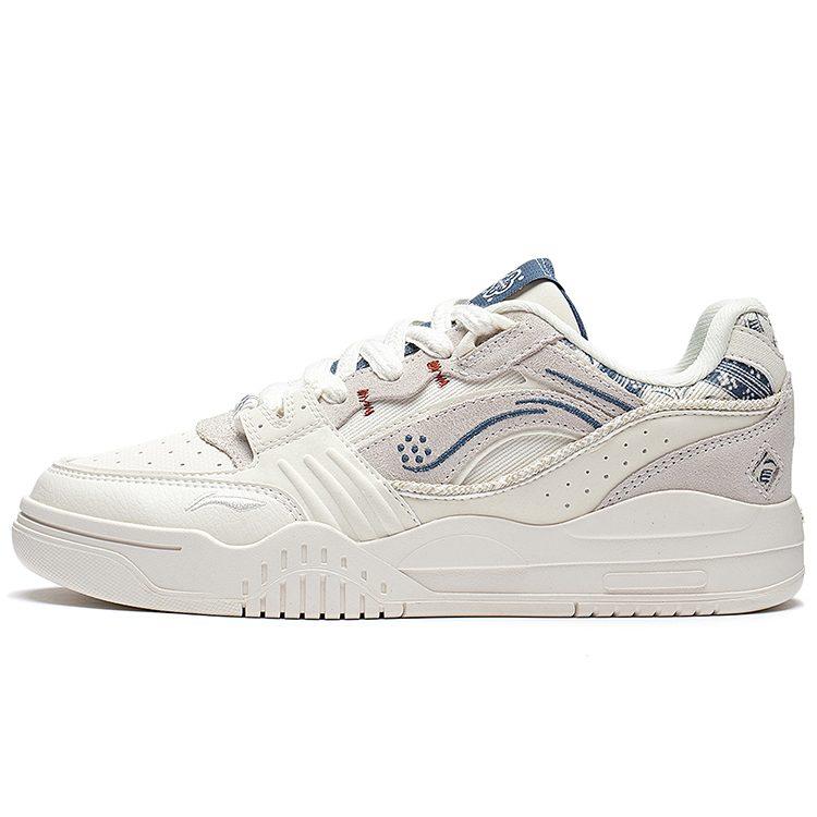 Li Ning Abrasion Resistant Breathable Low top Skateboard Shoes Women's Ecru AGCS252-10