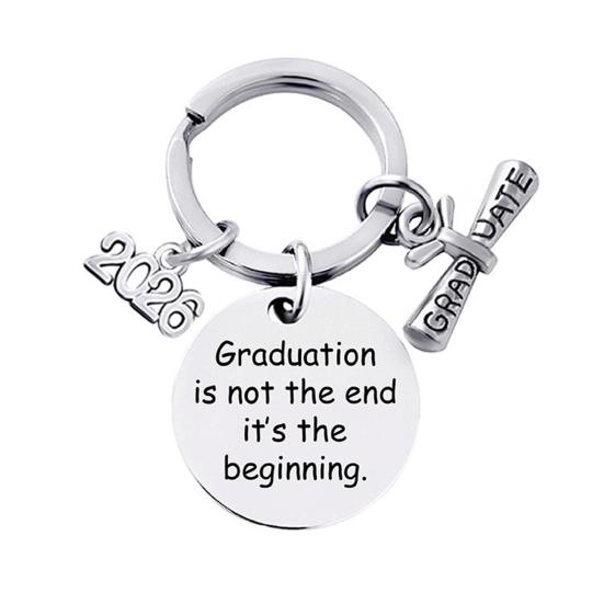 Keychain Pendant Class of 2026 Durable Stainless Steel Keepsake Nursing Law Students Keychain