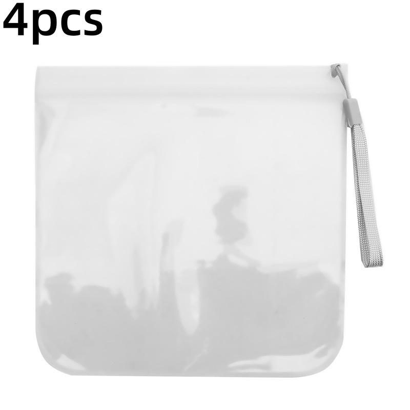 1/2/4pcs Luggage Transparent Travel Use Leakproof Flight Make Up Waterproof For Women Reusable Airport Security Storage bag