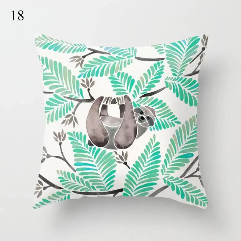 Green Series Cushion Cover Eye Geometry Abstract Pillow Case Decorative Sofa Pillow Covers Home Decor Throw Pillowcase