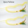 2pcs Feather Teasing Cat Stick Elastic Mesh Tube Cat Toy Rod Kitten Interactive Toys Pet Wand