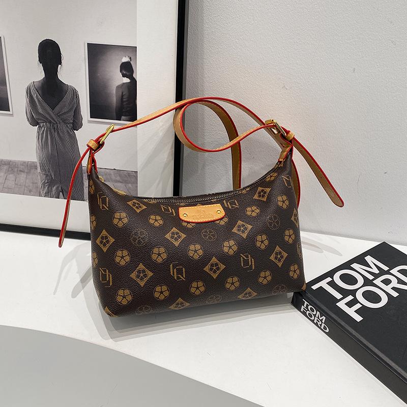 

Ретро принт сумка женская новая модная сумка подмышку высококлассное чувство универсальная диагональная сумка через плечо 16cm*9cm26cm